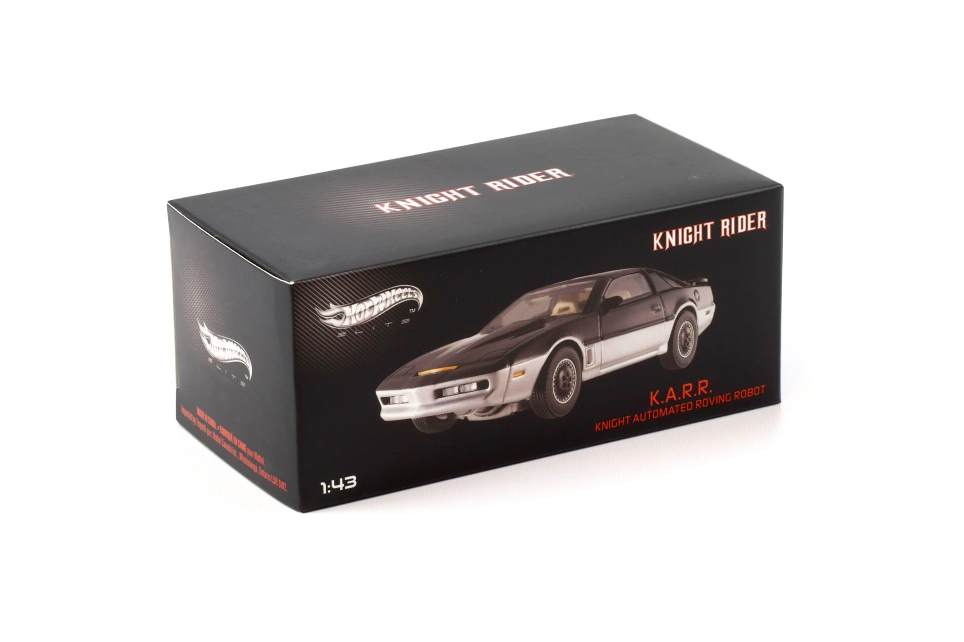 1:43 Hot Wheels Elite Pontiac Trans AM Knight Rider KARR K.A.R.R. black/ silver
