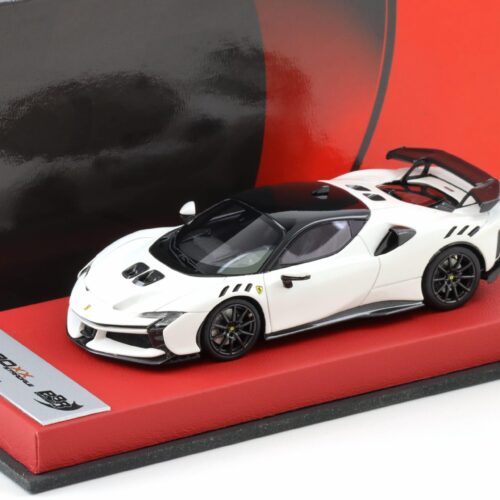 1:43 BBR Ferrari SF90XX Stradale Bianco Cervino with leather base - Limited 5 pcs.