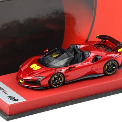 1:43 BBR Ferrari SF90XX Spider Rosso Portofino with leather base - Limited 6 pcs.