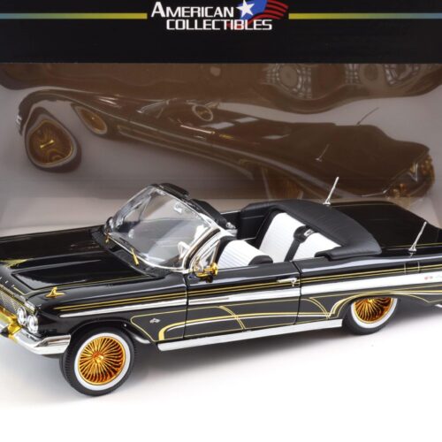 1:18 Sun Star 1961 Chevrolet Impala Lowrider open Convertible black/ gold