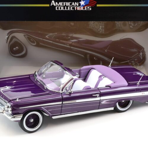 1:18 Sun Star 1961 Chevrolet Impala Lowrider open Convertible purple metallic
