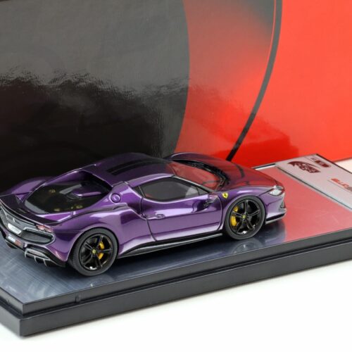 1:43 BBR Ferrari 296 GTB Viola Dino gloss/ black stripe - Limited 20 pcs.