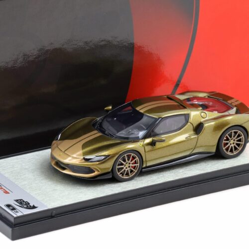 1:43 BBR Ferrari 296 Assetto Fiorano Verde Volterra/ gloss beige stripe - Limited 20 pcs.
