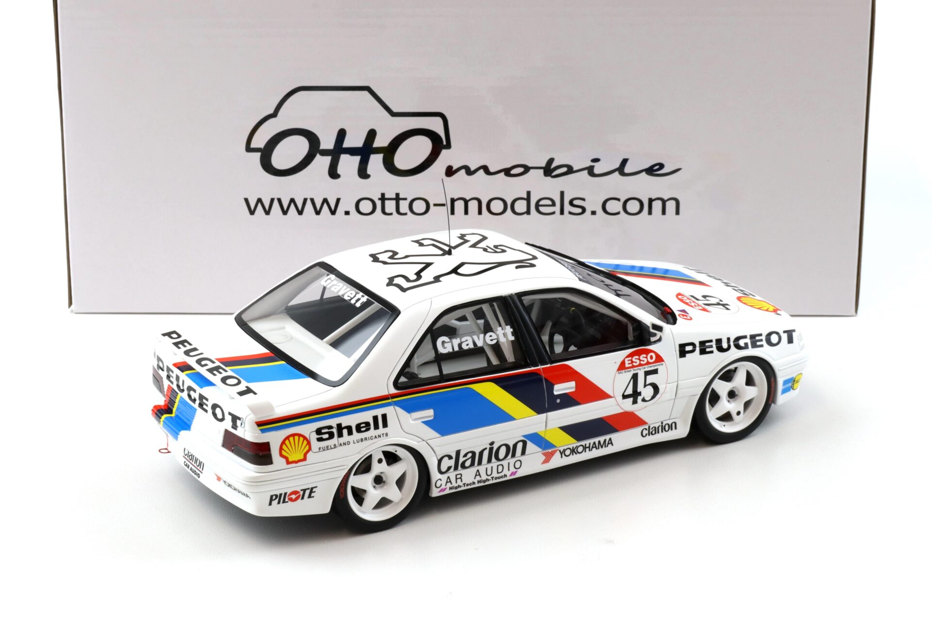 1:18 OTTO mobile OT1141 Peugeot 405 MI16 BTCC #45 Gravett 1992