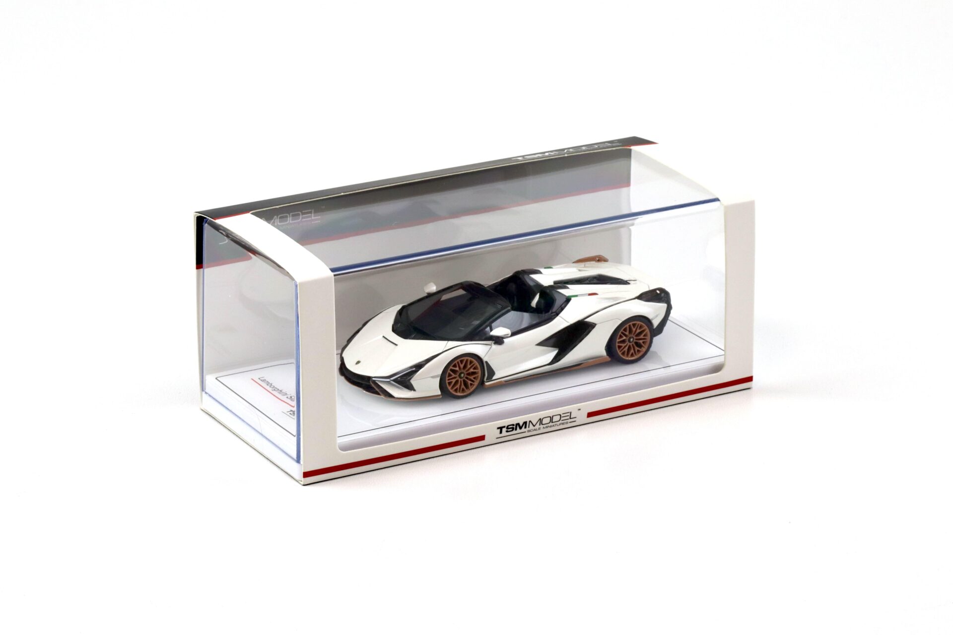 1:43 TSM Model Lamborghini Sian Roadster Bianco Asopo TSM430832