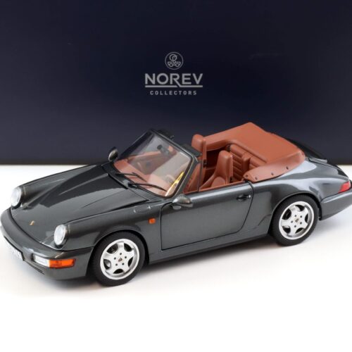 1:18 Norev Porsche 911 (964) Carrera 2 Cabriolet 1990 grey metallic/ brown