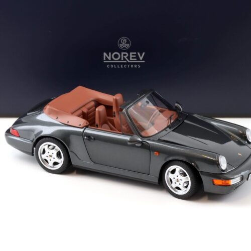 1:18 Norev Porsche 911 (964) Carrera 2 Cabriolet 1990 grey metallic/ brown