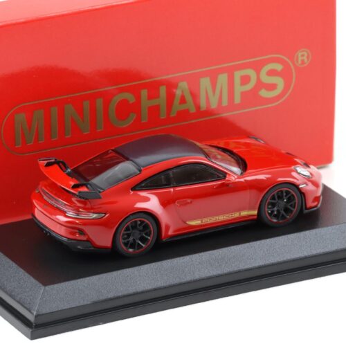 1:64 Minichamps Porsche 911 992 GT3 Coupe Guards red/ Carbon roof
