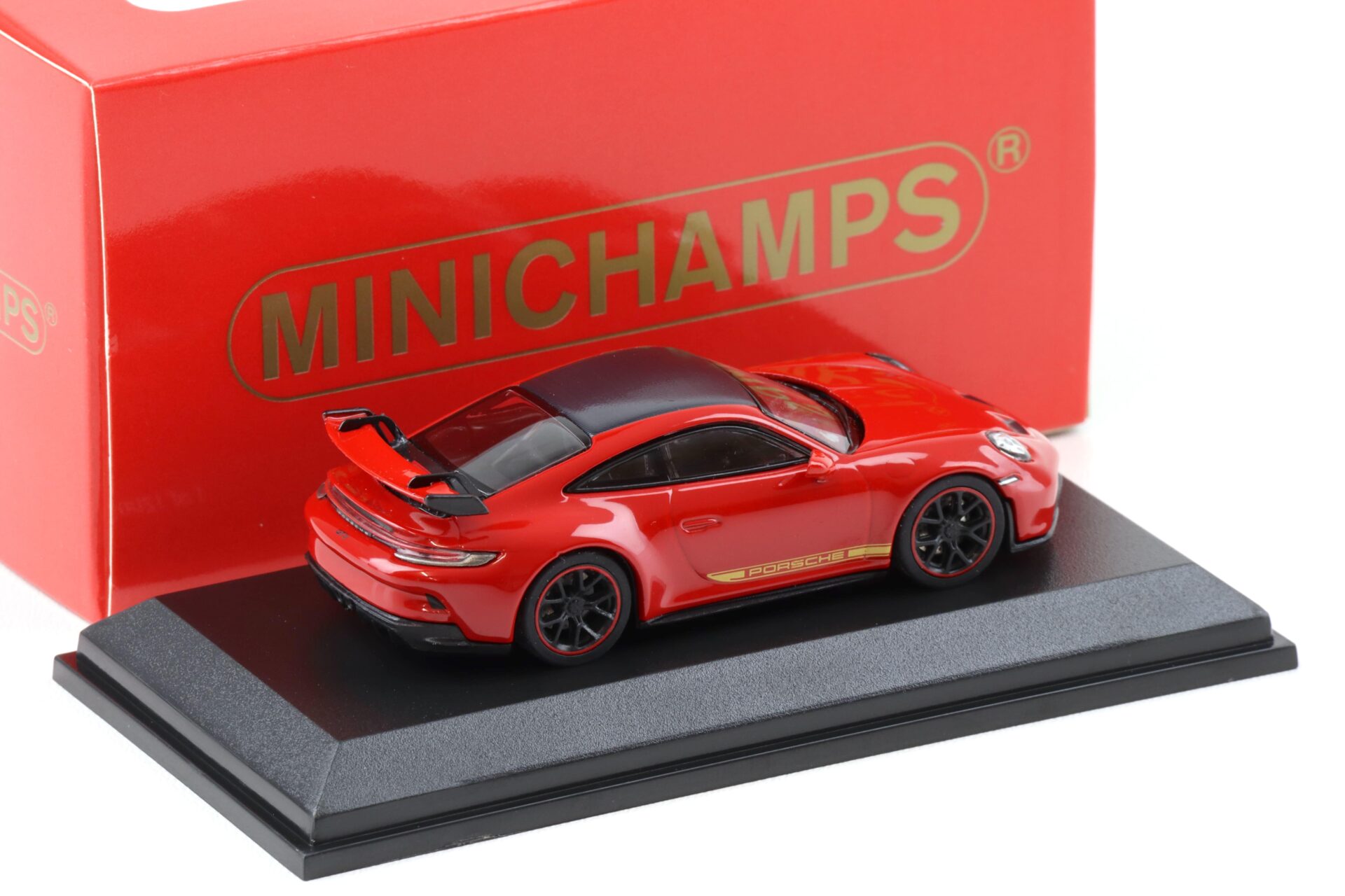 1:64 Minichamps Porsche 911 992 GT3 Coupe Guards red/ Carbon roof
