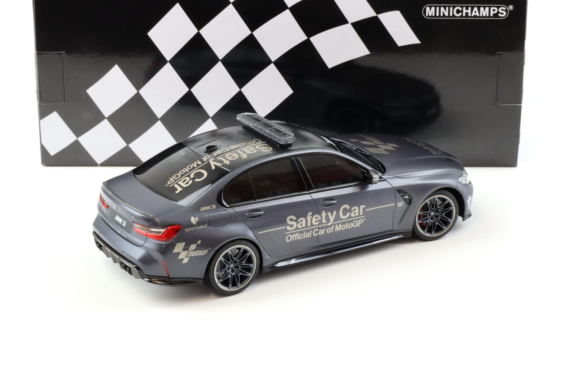 1:18 Minichamps BMW M3 Competition G80 Safety Car Moto GP 2020 grey metallic