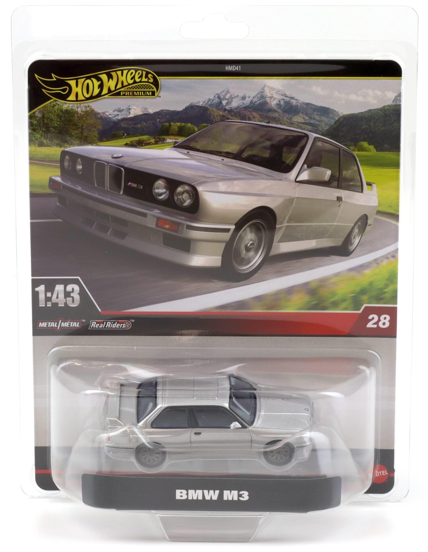 1:43 Hot Wheels Premium 2025 Real Riders HWT14 BMW M3 E30 Street silver