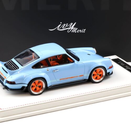 1:18 IVY Model Merit Porsche 911 Singer DLS Gulf blue/ orange IM1835GF