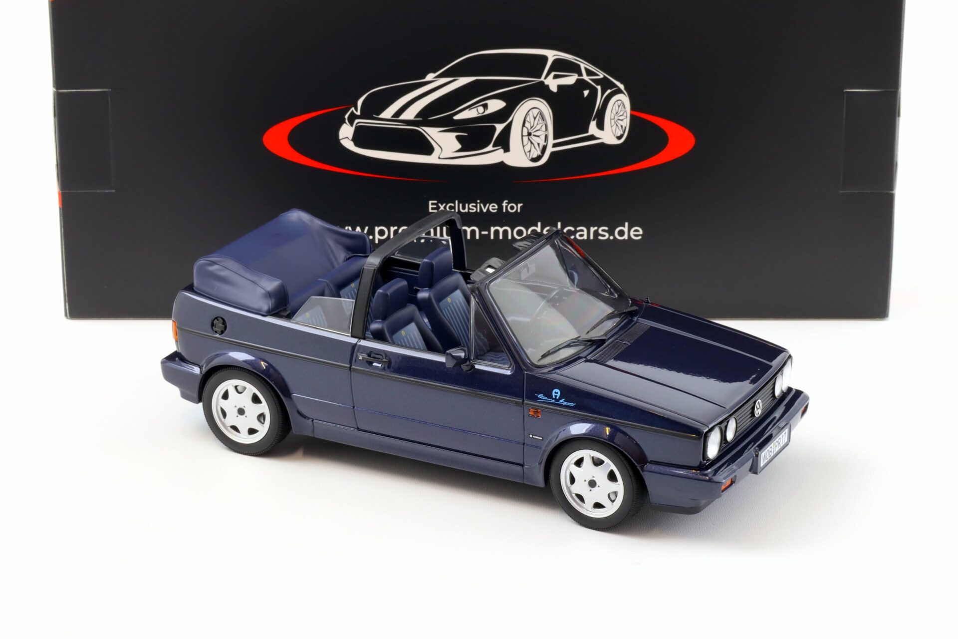 1:18 Norev VW Golf 1 Cabriolet Etienne Aigner 1990 Midnight blue metallic - Limited 750 pcs.