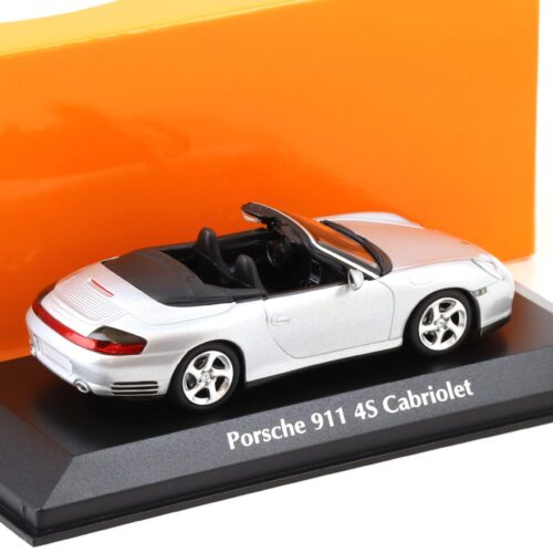 1:43 Minichamps Maxichamps Porsche 911 996 Carrera 4S Cabriolet 2003 silver metallic