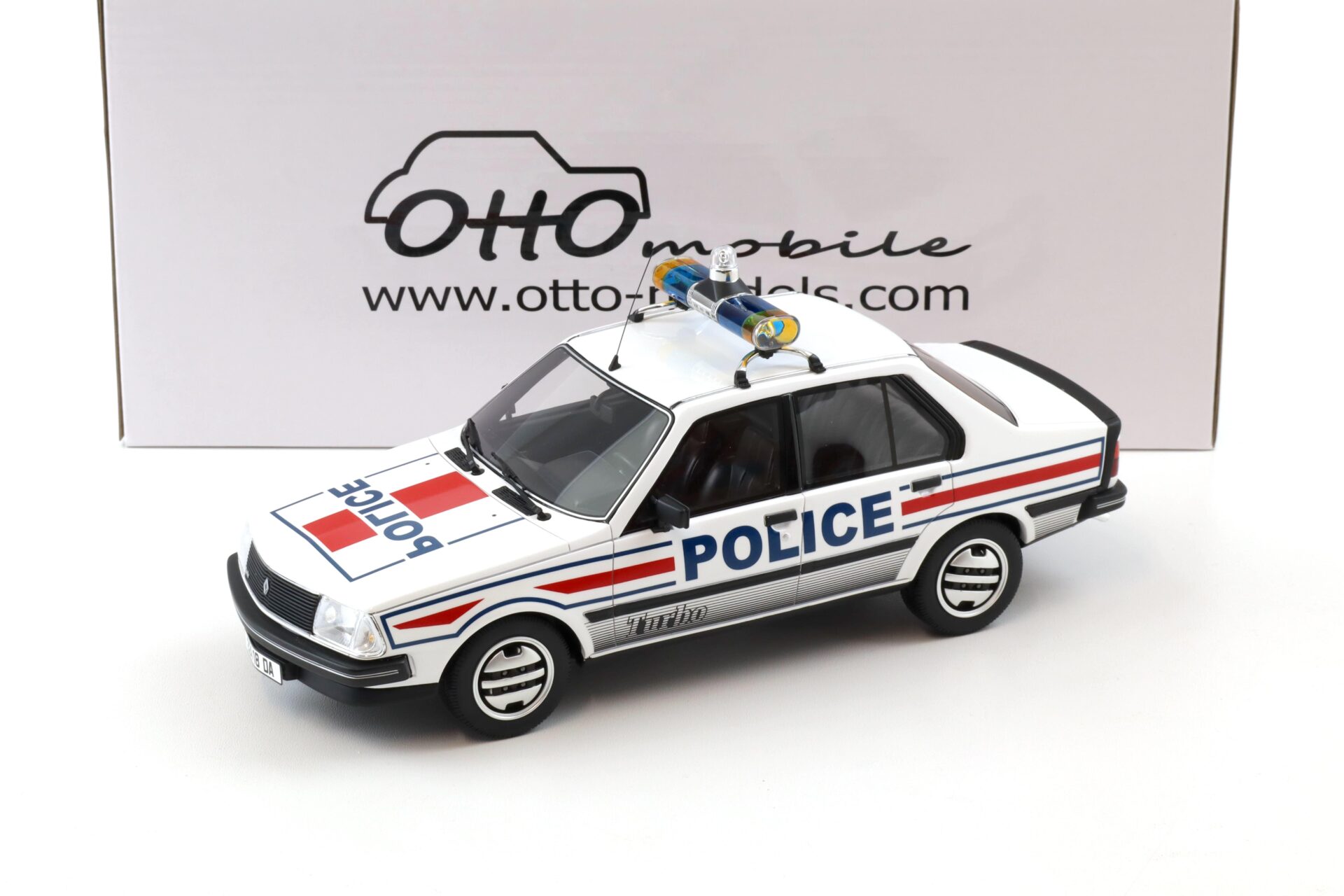 1:18 OTTO mobile OT1156 Renault 18 Turbo Police Nationale white 1982
