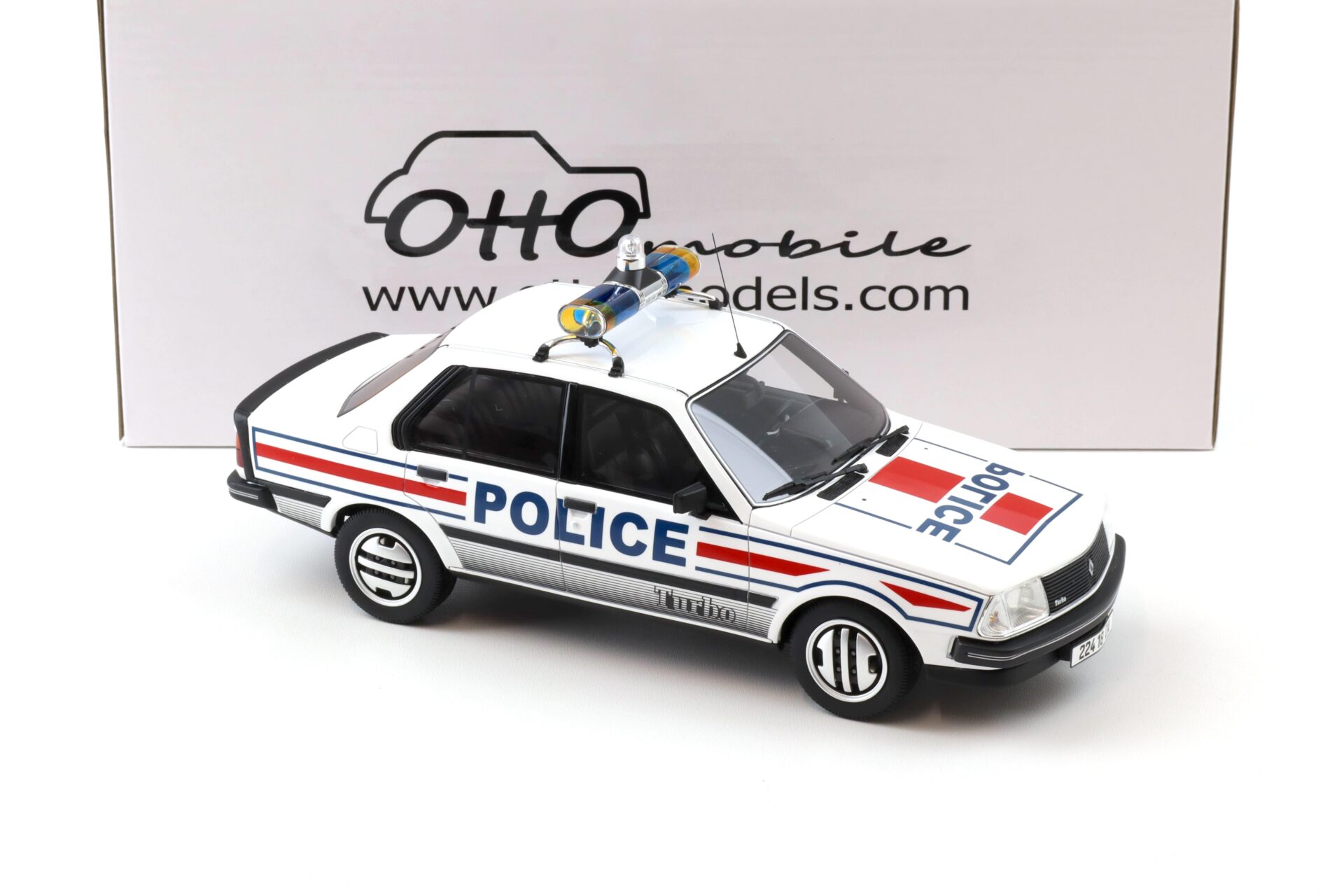 1:18 OTTO mobile OT1156 Renault 18 Turbo Police Nationale white 1982
