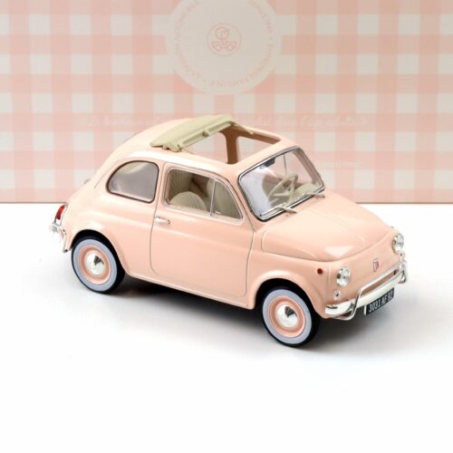 1:18 Norev Fiat 500 L pink 1968 with Special Birth Pack