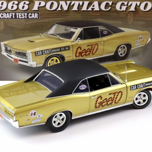 1:18 ACME 1966 Pontiac GTO Car Craft Test Car gold metallic/ black roof