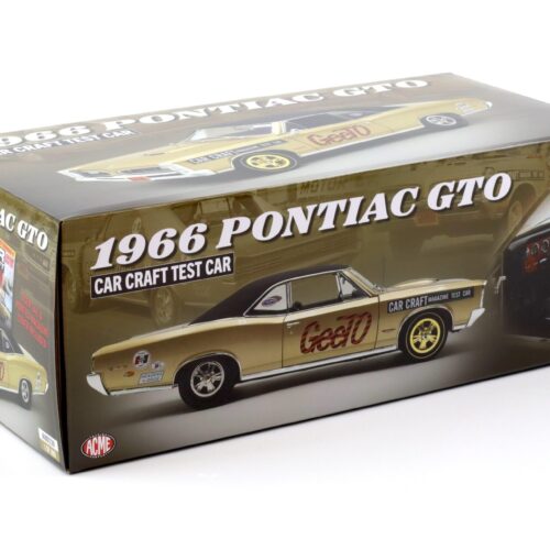1:18 ACME 1966 Pontiac GTO Car Craft Test Car gold metallic/ black roof