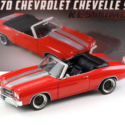 1:18 ACME 1970 Chevrolet Chevelle SS Convertible Restomod bright red/ silver stripes