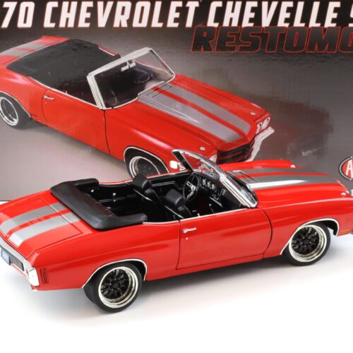 1:18 ACME 1970 Chevrolet Chevelle SS Convertible Restomod bright red/ silver stripes