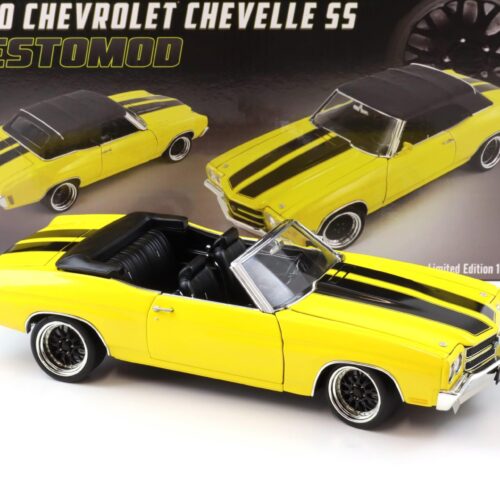 1:18 ACME 1970 Chevrolet Chevelle SS Convertible Restomod yellow/ black stripes