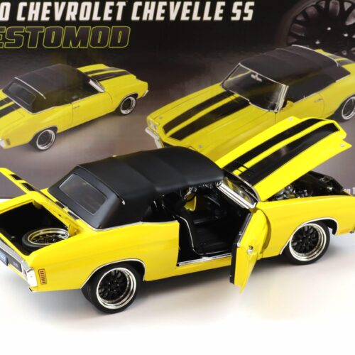 1:18 ACME 1970 Chevrolet Chevelle SS Convertible Restomod yellow/ black stripes