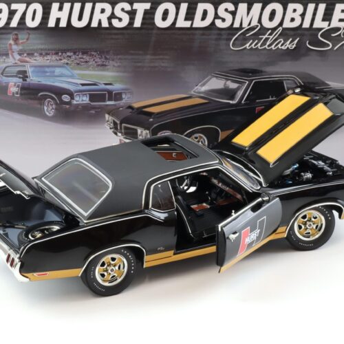 1:18 ACME 1970 Oldsmobile Cutlass SX Coupe Hurst Edition black/ gold