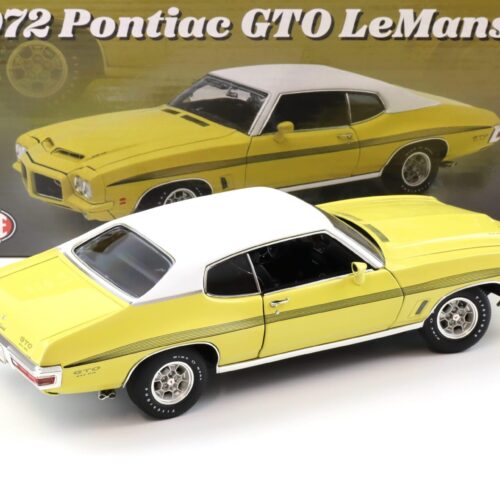 1:18 ACME 1972 Pontiac GTO LeMans Ram Air Coupe Monarch Yellow/ Vinyl Top