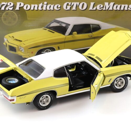 1:18 ACME 1972 Pontiac GTO LeMans Ram Air Coupe Monarch Yellow/ Vinyl Top