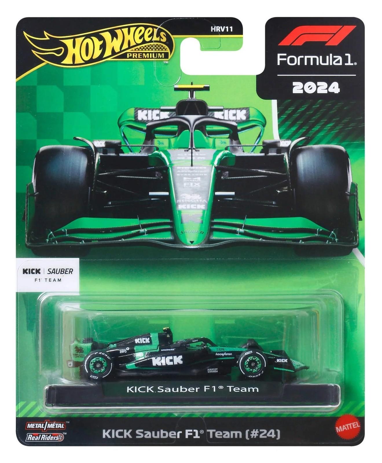1:64 Hot Wheels Premium Formula 1 F1 2024 KICK Sauber F1 Team #24