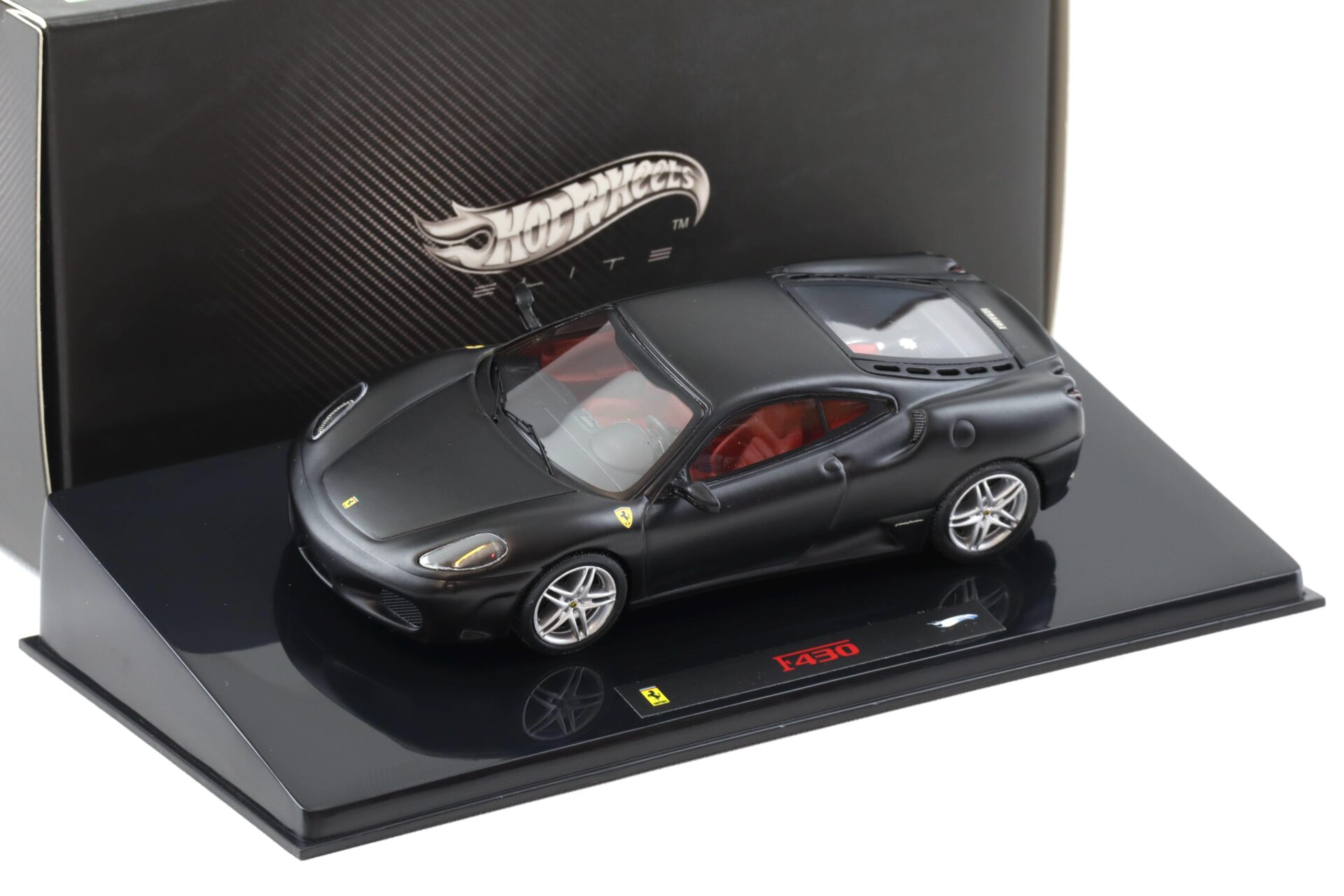 1:43 Hot Wheels Elite Ferrari F430 Coupe 2004 matt black