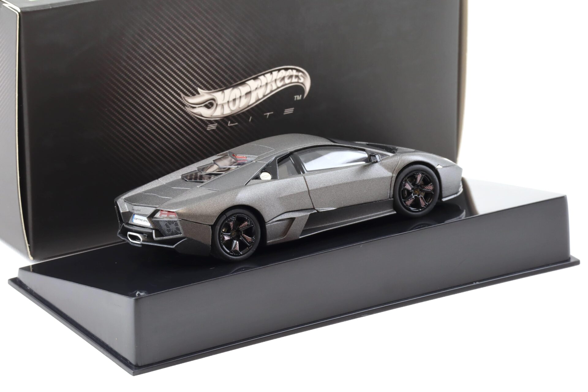 1:43 Hot Wheels Elite Lamborghini Reventon Coupe 2008 matt grey