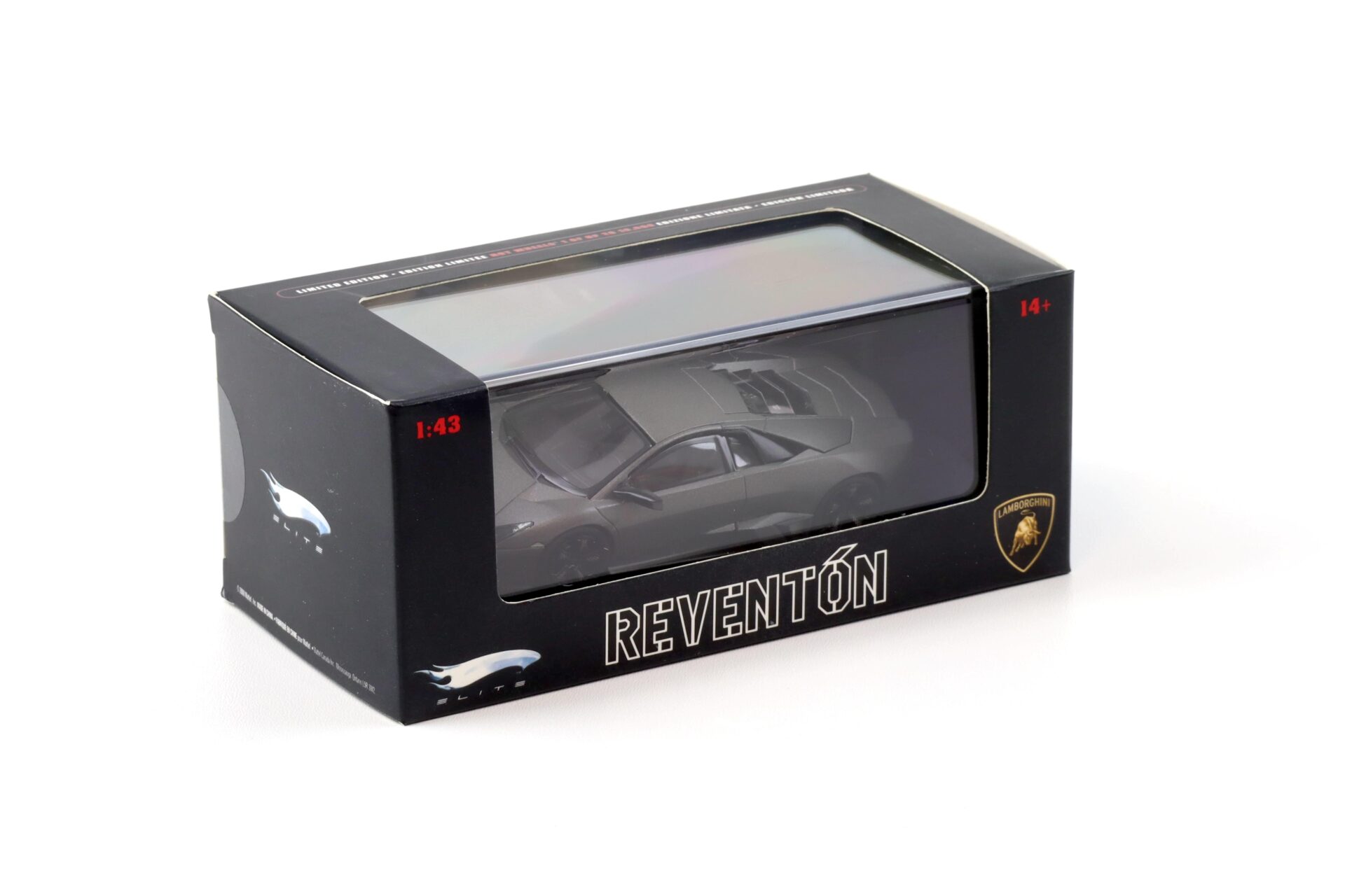 1:43 Hot Wheels Elite Lamborghini Reventon Coupe 2008 matt grey