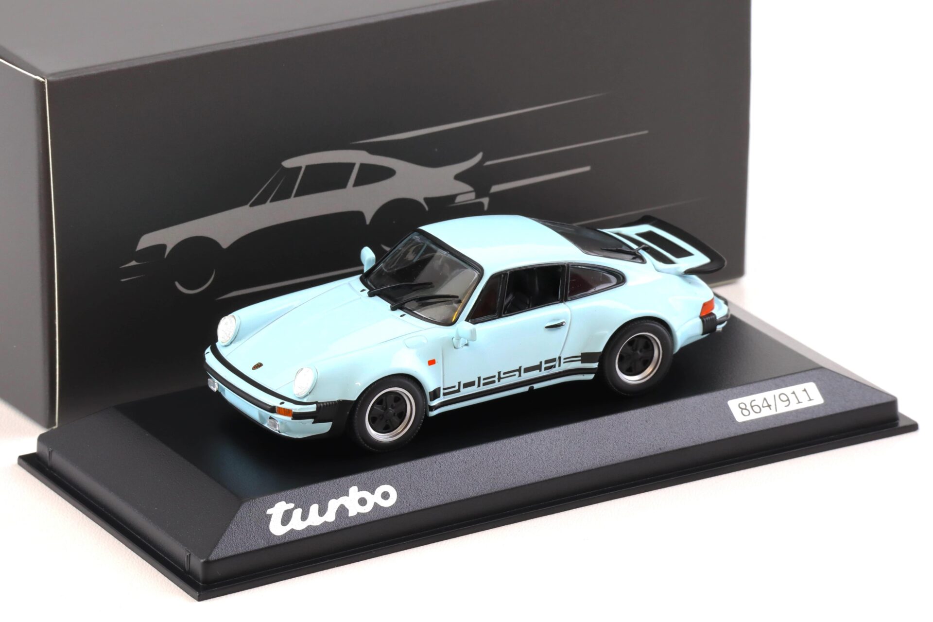1:43 Minichamps Porsche 911 930 Turbo 50 Years Singapore Polar blue WAP DEALER