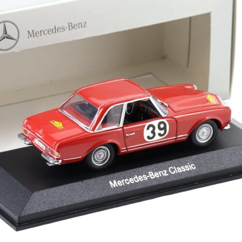 1:43 Minichamps Mercedes 230SL Pagode Rallye SPA 1963 red #39 DEALER VERSION