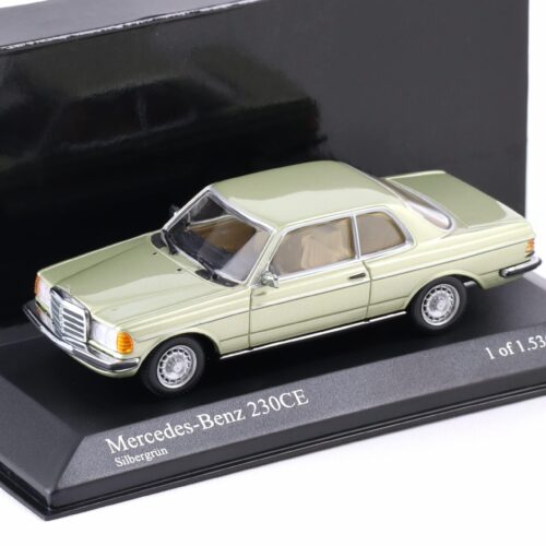 1:43 Minichamps Mercedes 230CE W123 Coupe 1977 silver-green metallic