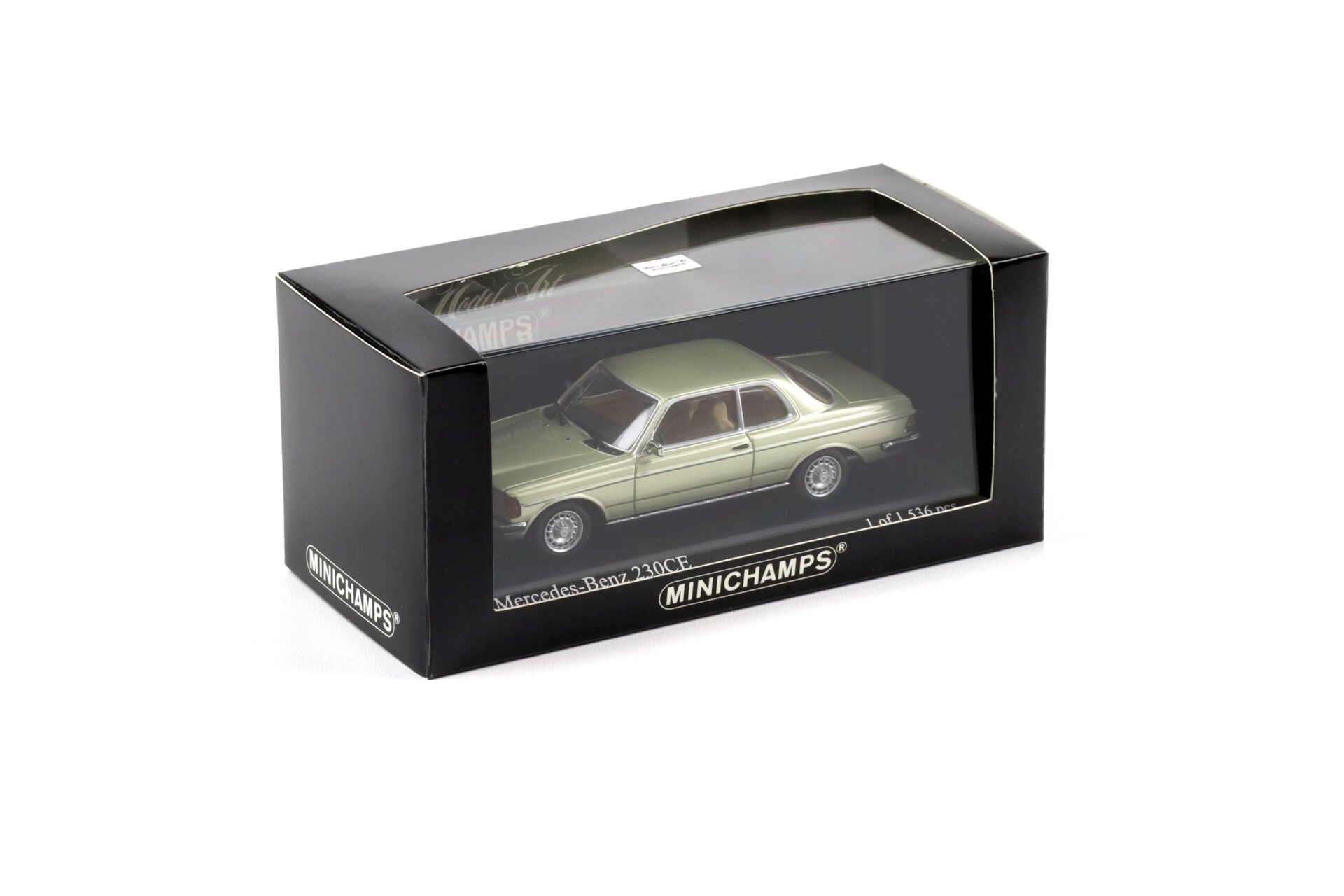 1:43 Minichamps Mercedes 230CE W123 Coupe 1977 silver-green metallic