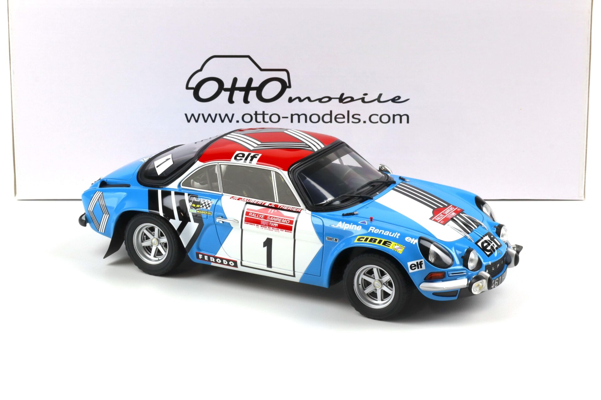 1:12 OTTO mobile G096 Renault Alpine A110 1800 Rally San Remo 1973 Therier #1