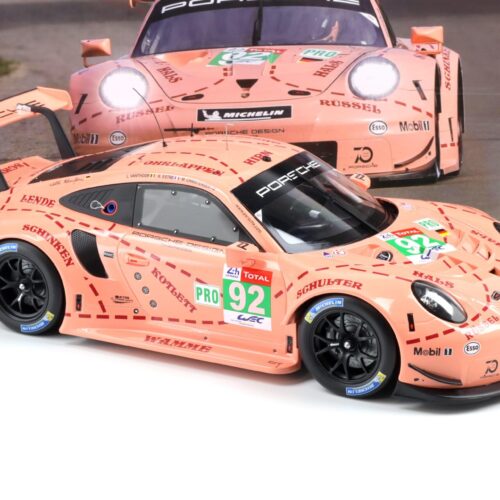 1:12 IXO Porsche 911 991 RSR #92 Winner LMGTE-Pro 24h Le Mans 2018 Pink Pig - Imagen 2