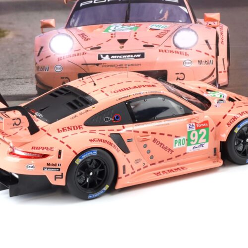 1:12 IXO Porsche 911 991 RSR #92 Winner LMGTE-Pro 24h Le Mans 2018 Pink Pig - Imagen 3