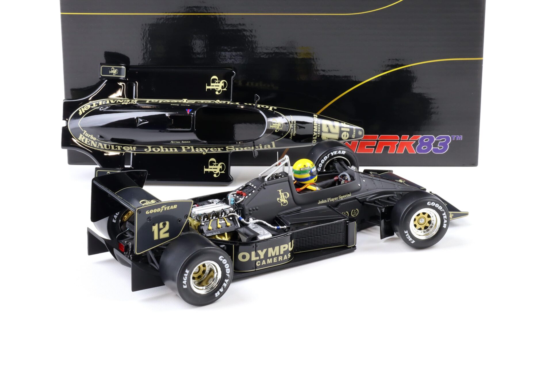 1:18 WERK83 Ayrton Senna Lotus 97T #12 F1 Monaco GP 1985 Pole Position