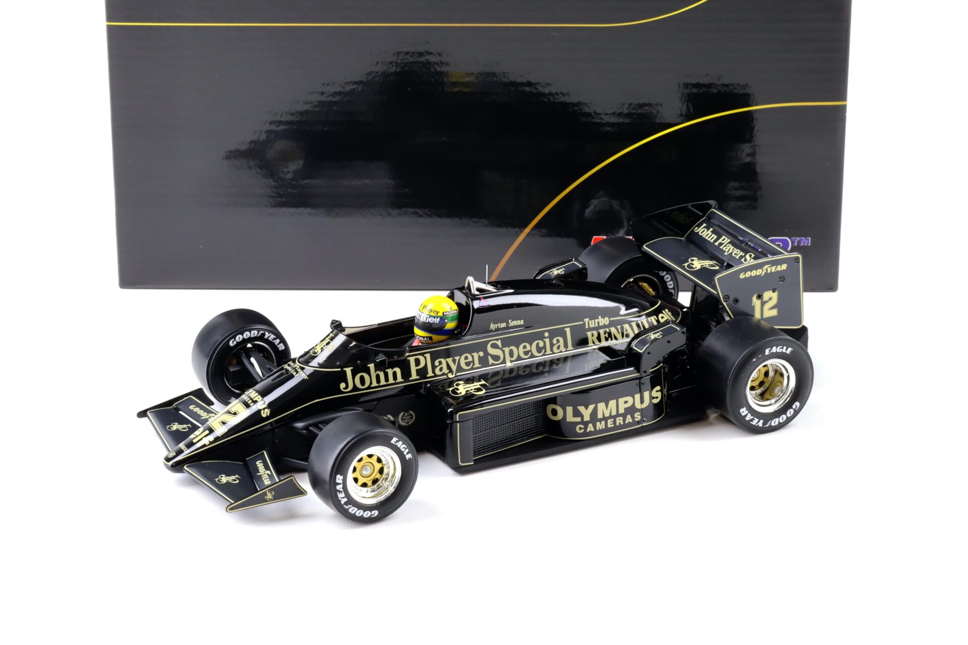 1:18 WERK83 Ayrton Senna Lotus 97T #12 F1 Monaco GP 1985 Pole Position