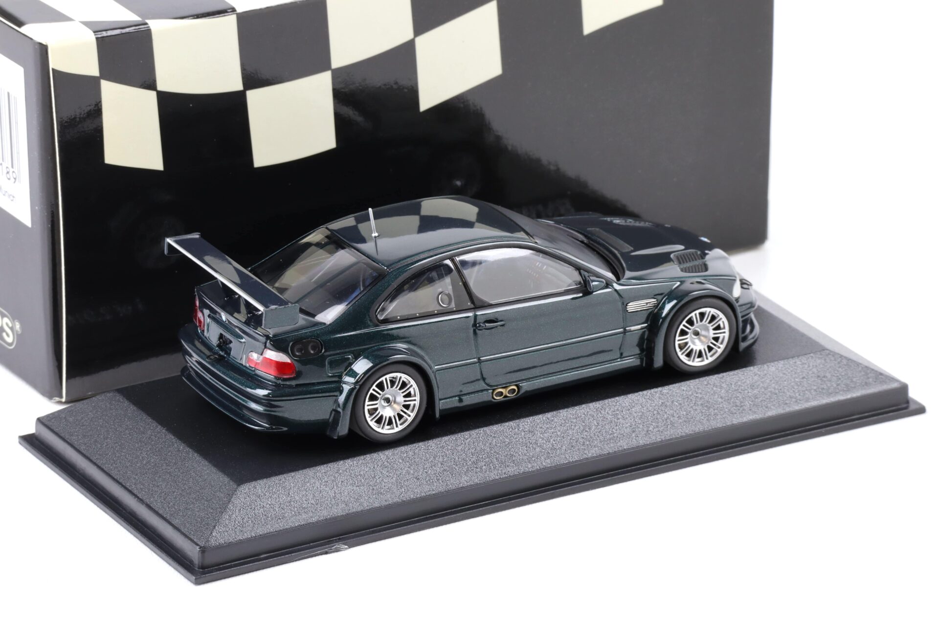 1:43 Minichamps BMW M3 E46 GTR Street Coupe 2001 Oxford green metallic