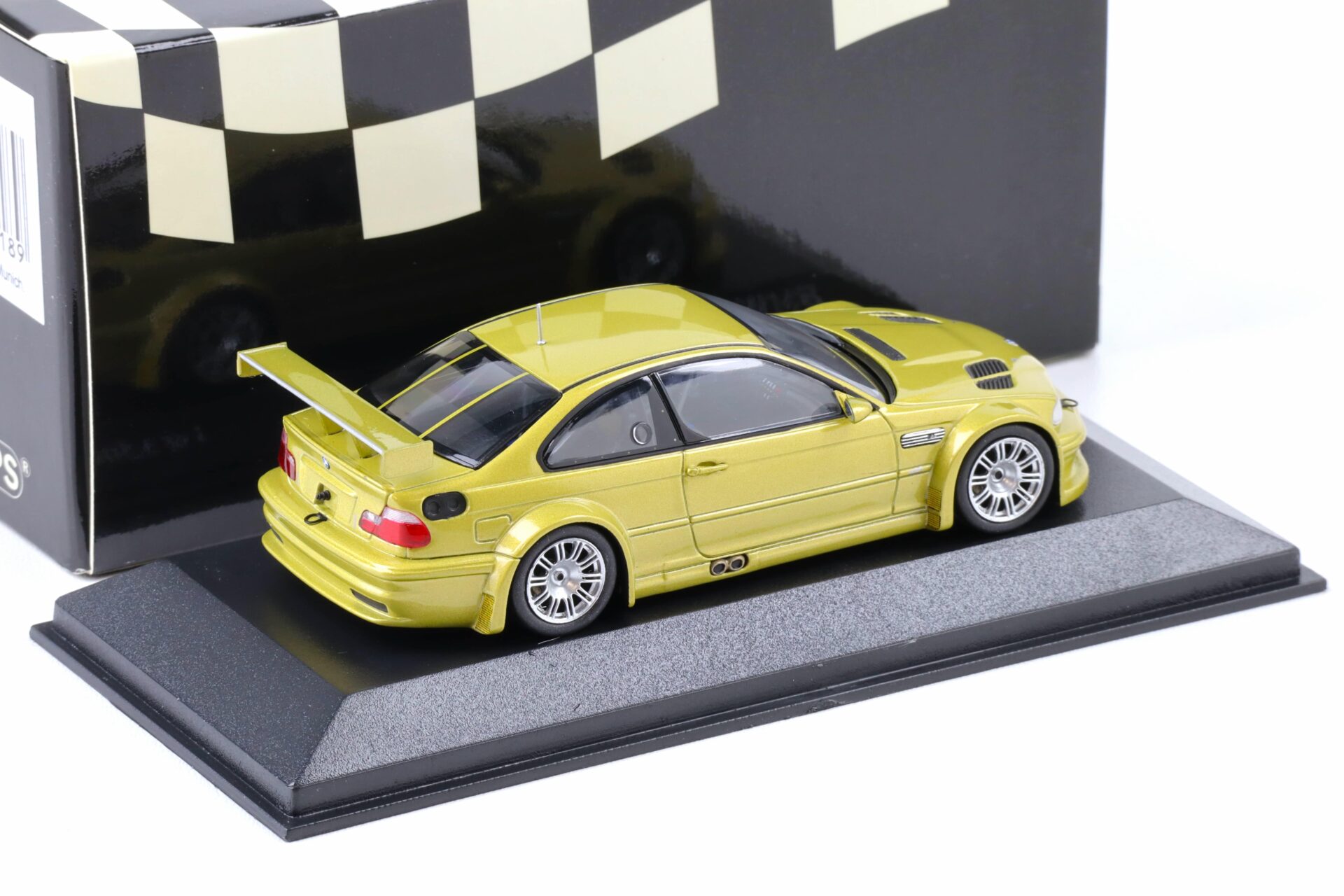 1:43 Minichamps BMW M3 E46 GTR Street Coupe 2001 Phoenix yellow