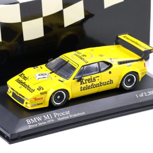 1:43 Minichamps BMW M1 Procar Kreistelefonbuch #81 M.Winkelhock 1979