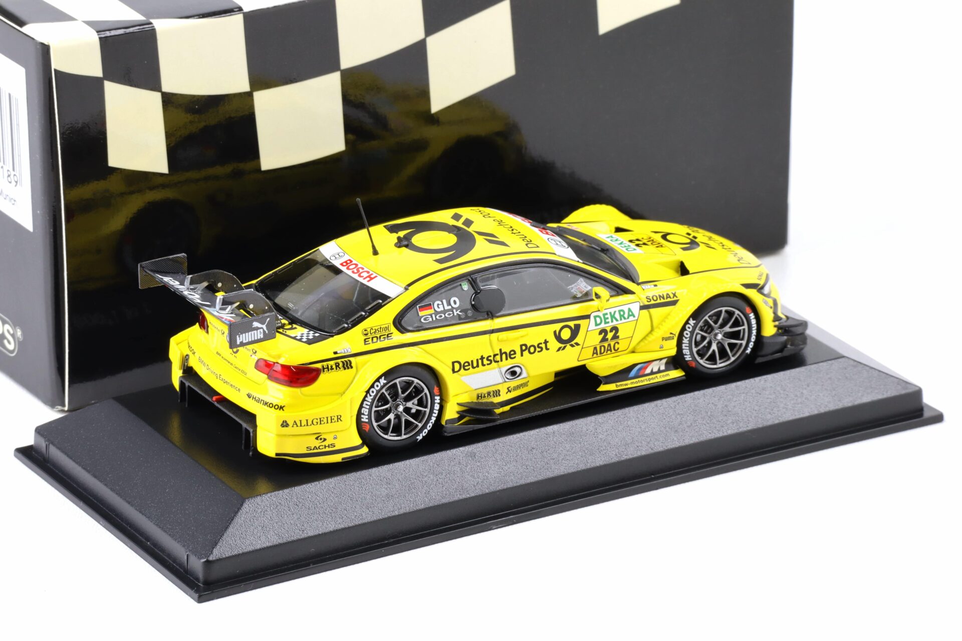 1:43 Minichamps BMW M3 DTM E92 Team MTEK DTM 2013 #22 Deutsche Post Glock
