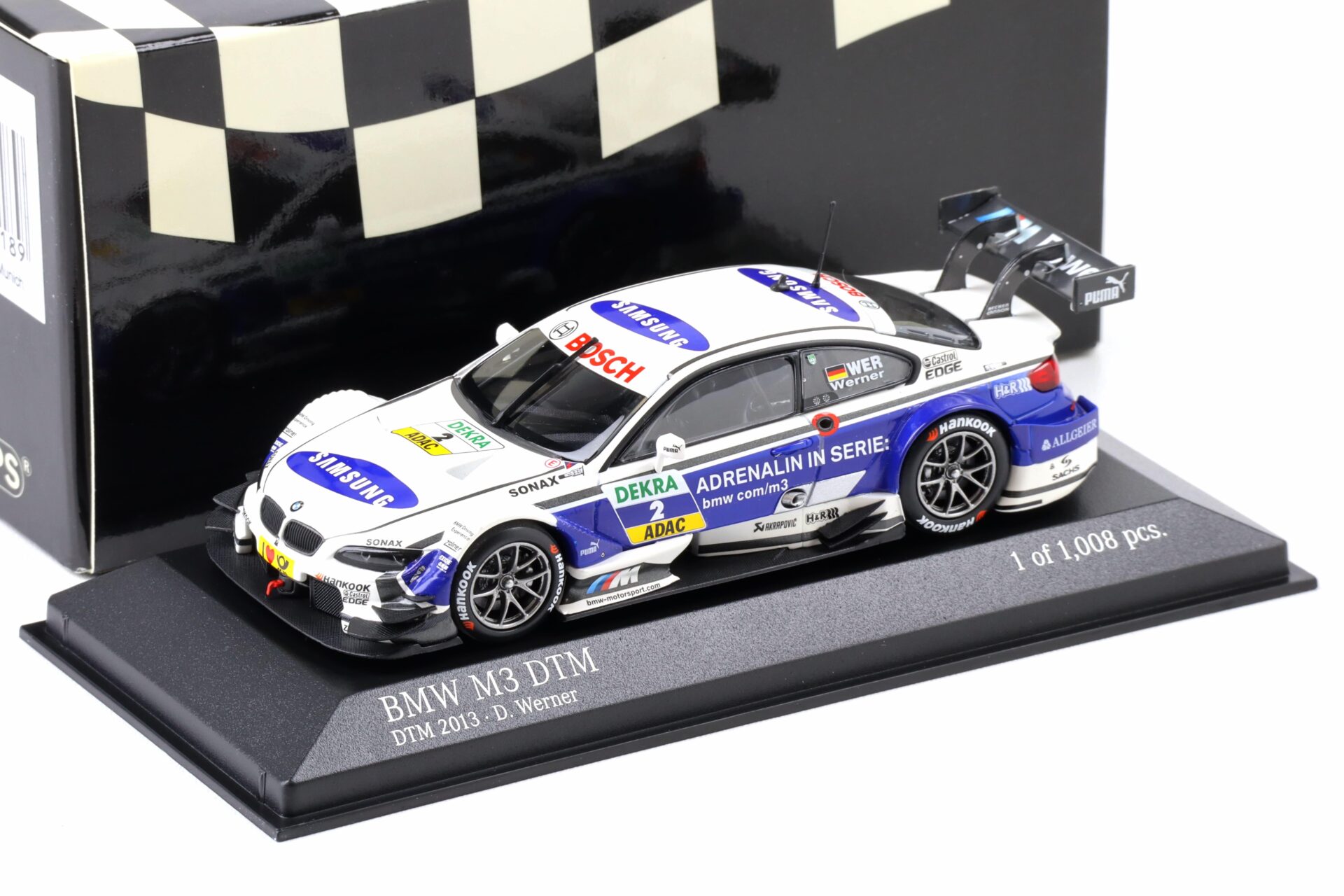 1:43 Minichamps BMW M3 DTM E92 Team Schnitzer #2 D.Werner DTM 2013