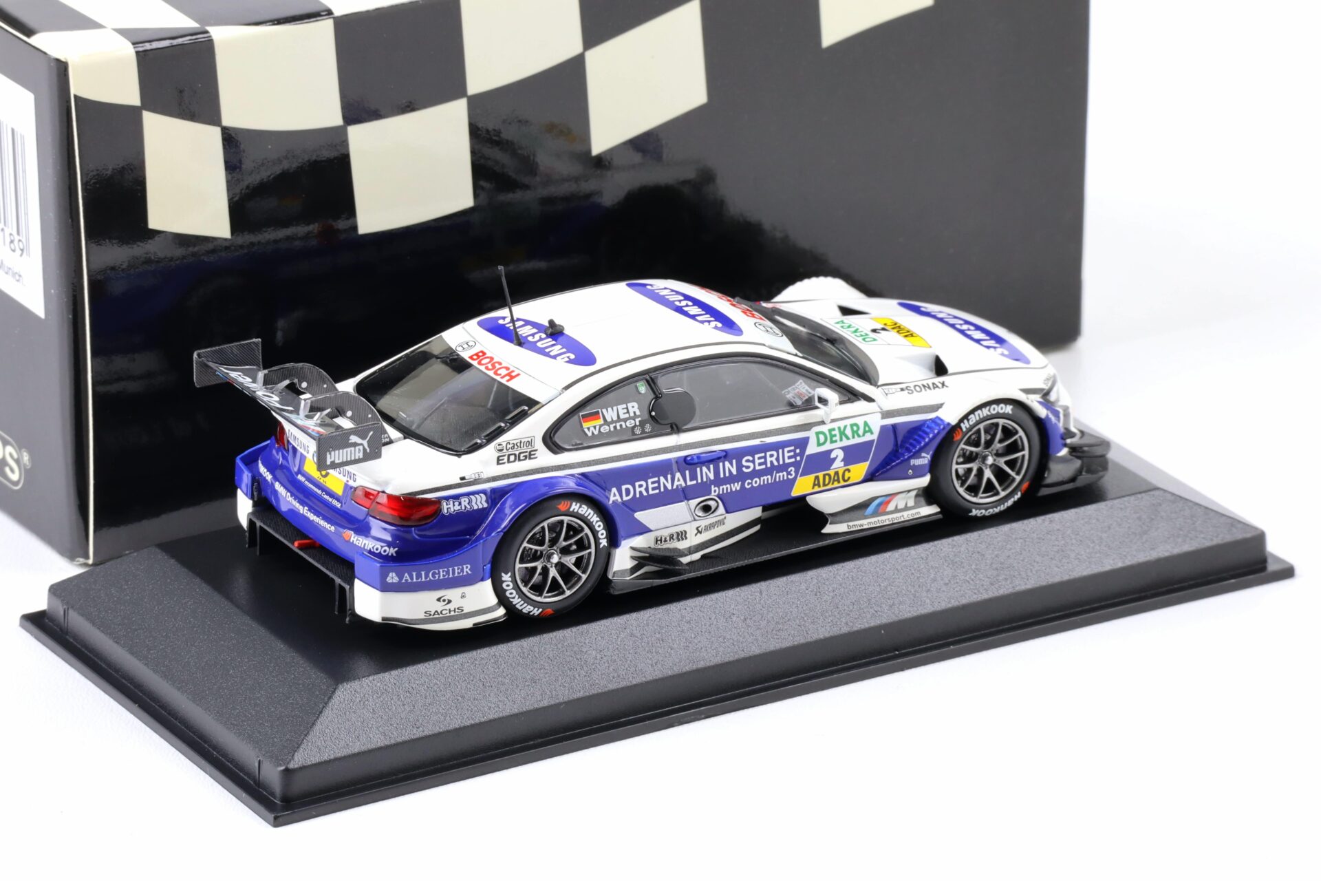 1:43 Minichamps BMW M3 DTM E92 Team Schnitzer #2 D.Werner DTM 2013