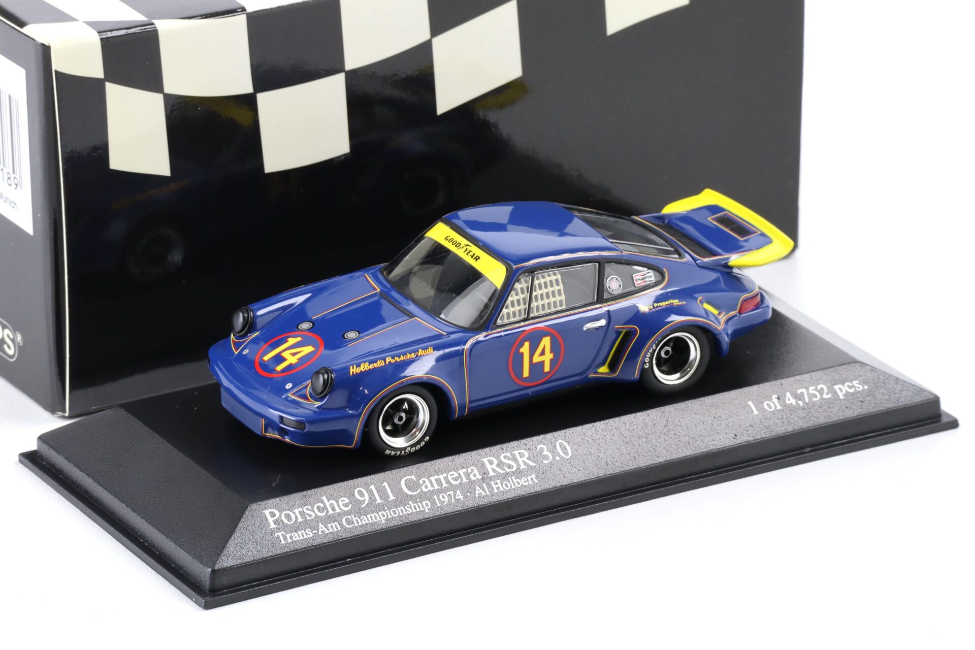 1:43 Minichamps Porsche 911 Carrera RSR 3.0 Trans Am 1974 Al Colbert #14